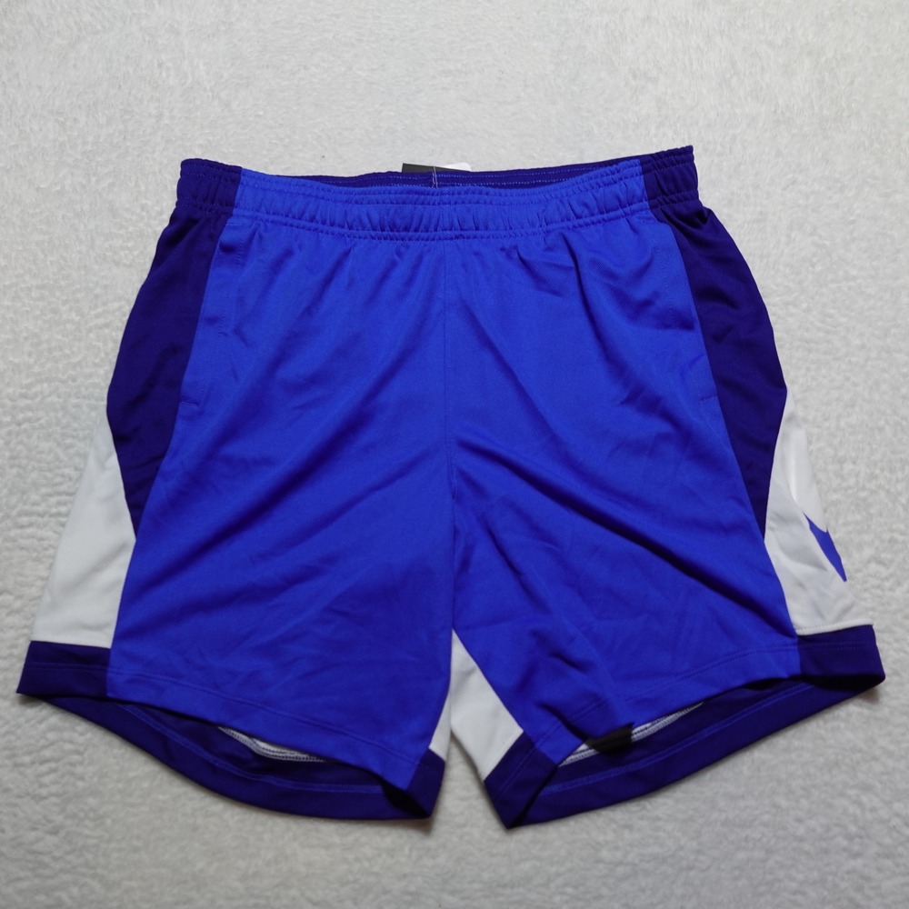 Under Armour Athletic Shorts Girls YXL Blue White Colorblock 1370292-486